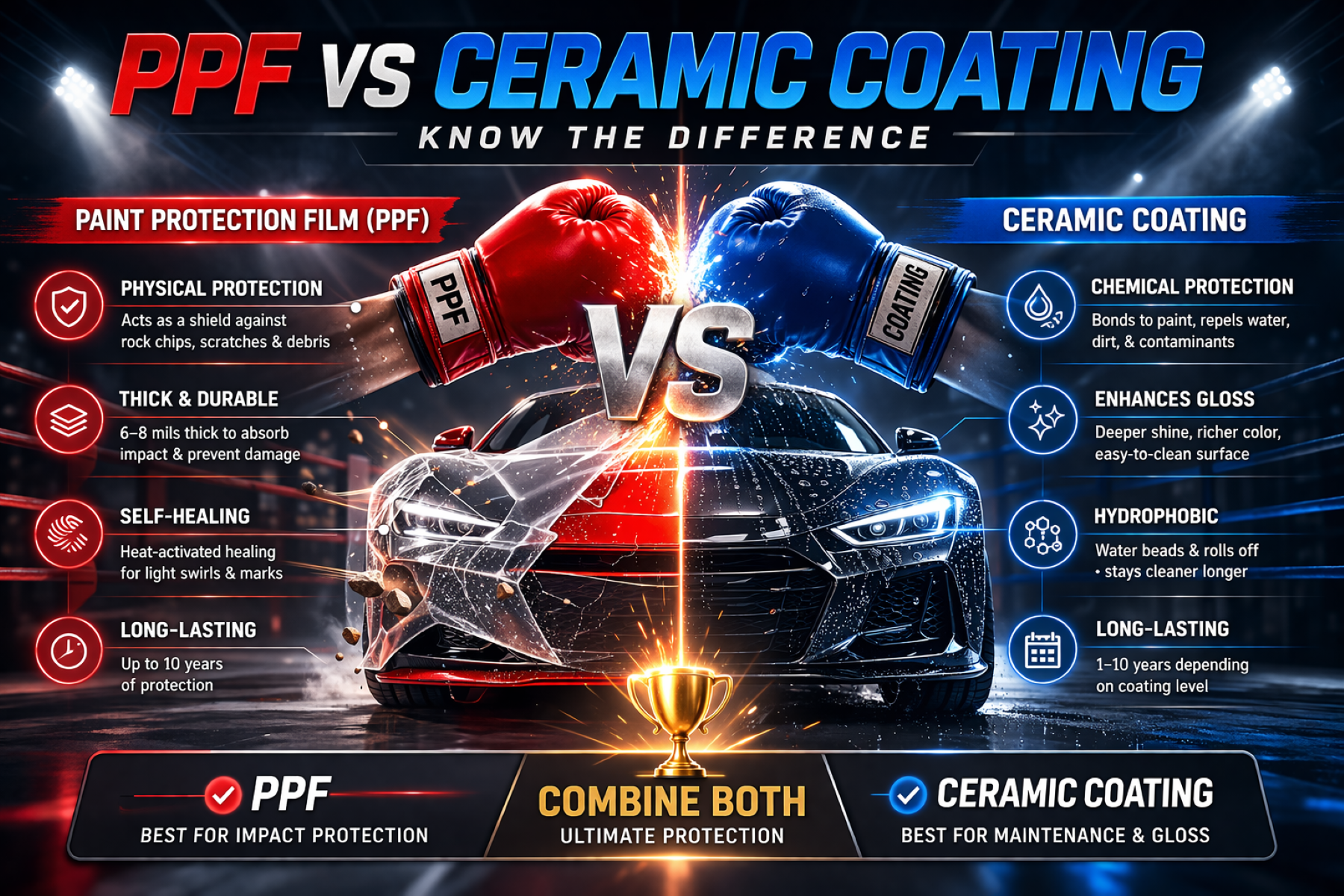 Paint Protection Breakdown | Ceramic Coating vs PPF: What’s the Difference?