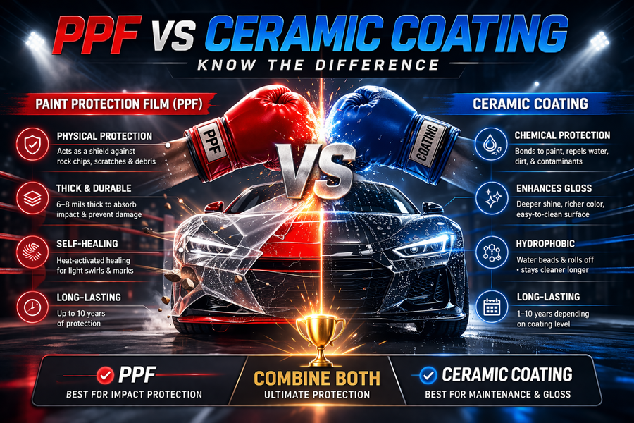 Paint Protection Breakdown | Ceramic Coating vs PPF: What’s the Difference?